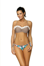 Load image into Gallery viewer, Floral Trim Bikini Swimsuit
