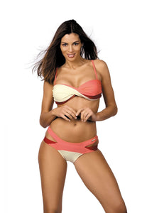 Twist Bandeau Top Bikini Swimsuit