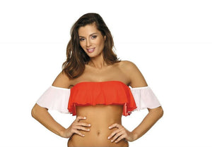 Multi-Color Ruffle Top Bikini Swimsuit