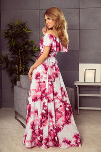 Off Shoulder Floral Maxi Dress