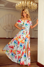 Load image into Gallery viewer, Off Shoulder Floral Maxi Dress
