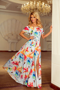 Off Shoulder Floral Maxi Dress