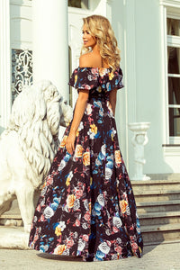 Off Shoulder Floral Maxi Dress