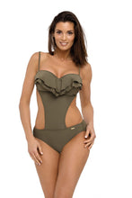 Load image into Gallery viewer, Modern Ruffle Top One Piece Swimsuit
