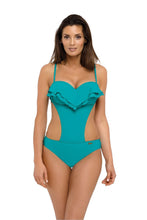 Load image into Gallery viewer, Modern Ruffle Top One Piece Swimsuit
