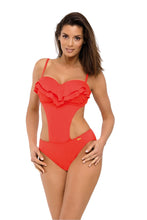 Load image into Gallery viewer, Modern Ruffle Top One Piece Swimsuit
