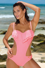 Load image into Gallery viewer, Modern Ruffle Top One Piece Swimsuit
