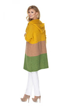 Load image into Gallery viewer, Color Block Hooded Cardigan Sweater
