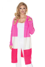 Load image into Gallery viewer, Color Block Hooded Cardigan Sweater
