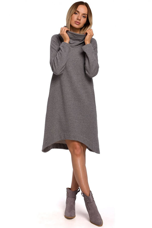 Cozy Knit High Collar Dress