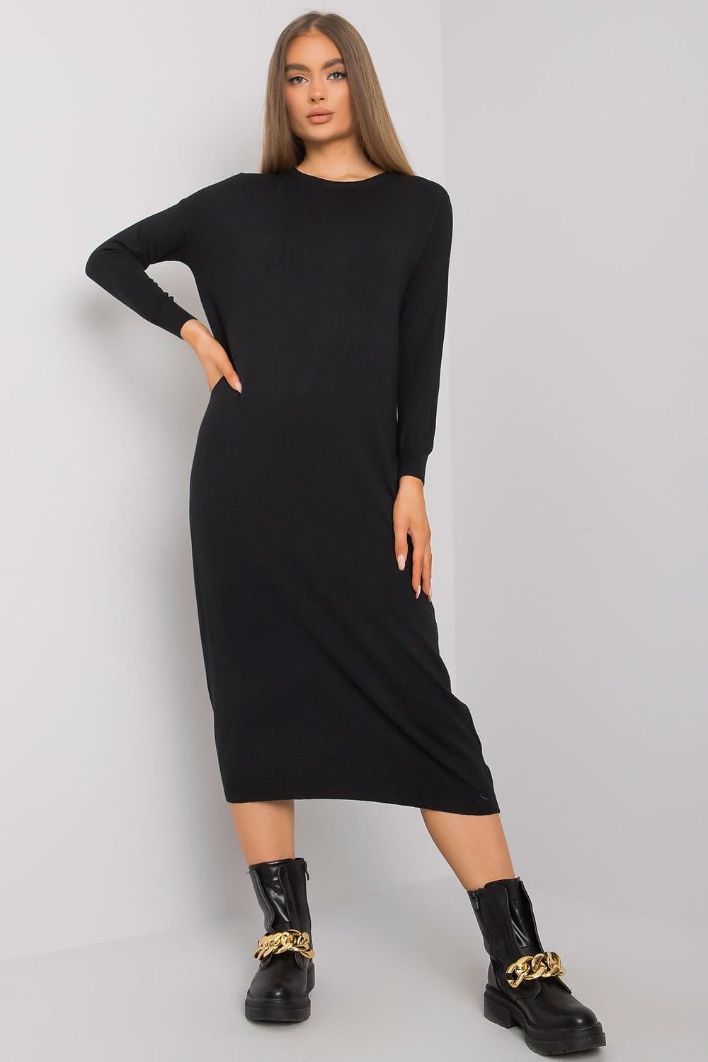 Long Sleeve Knit Midi Dress