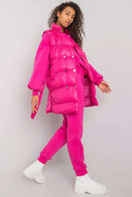 Load image into Gallery viewer, Pink Puffer Jacket Active Wear Set
