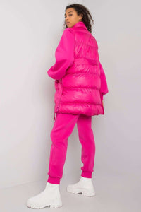 Pink Puffer Jacket Active Wear Set