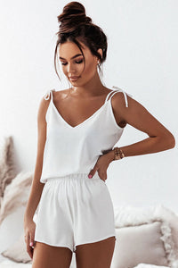 V Neck Pajamas with Thin Shoulder Straps