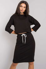 Load image into Gallery viewer, Blouse &amp; Pencil Cut Tie Waist Skirt Set
