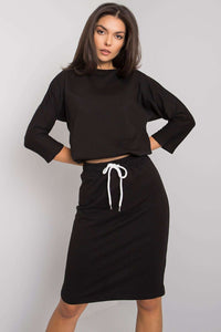 Blouse & Pencil Cut Tie Waist Skirt Set