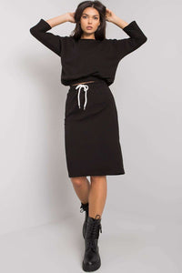 Blouse & Pencil Cut Tie Waist Skirt Set