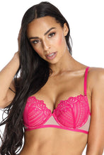 Load image into Gallery viewer, Pink Lace Push Up Bra
