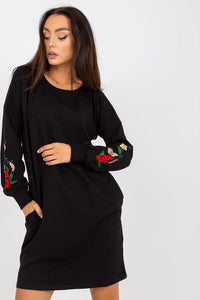 Embroidered Sleeve Tracksuit Dress