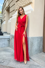 Load image into Gallery viewer, Italian Graceful Formal Maxi Dress | Slit Cut Layered
