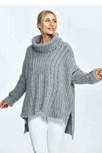 Load image into Gallery viewer, Turtle Neck Sweater with Extended Back
