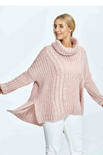 Load image into Gallery viewer, Turtle Neck Sweater with Extended Back
