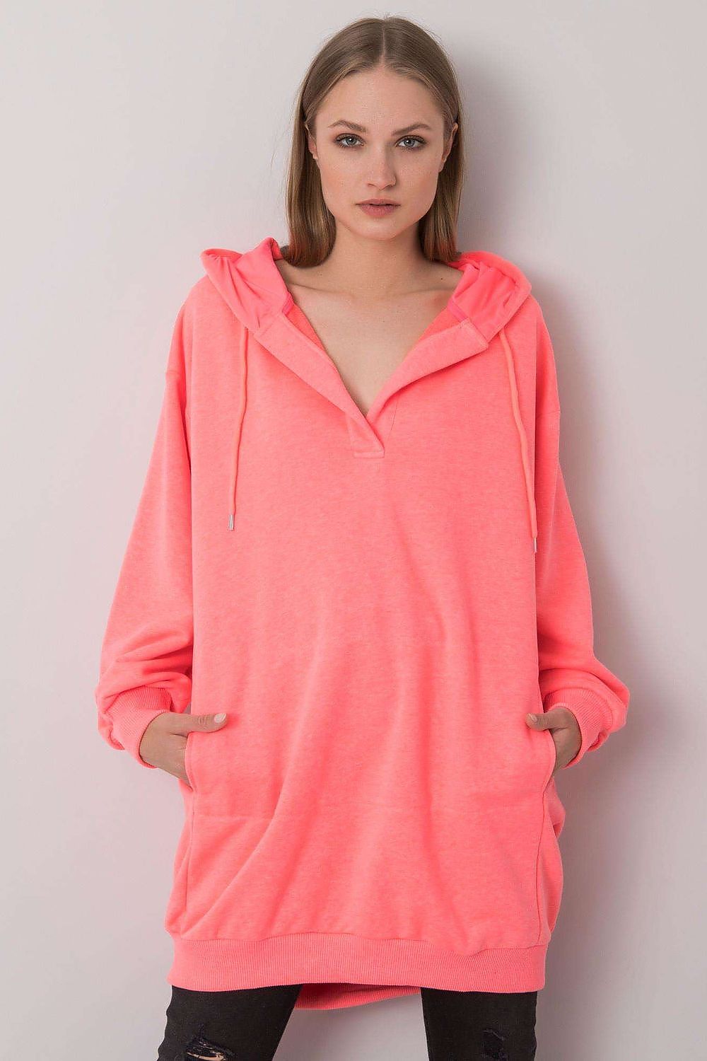 Hooded Sweatshirt | Extended Cut Top with Pockets