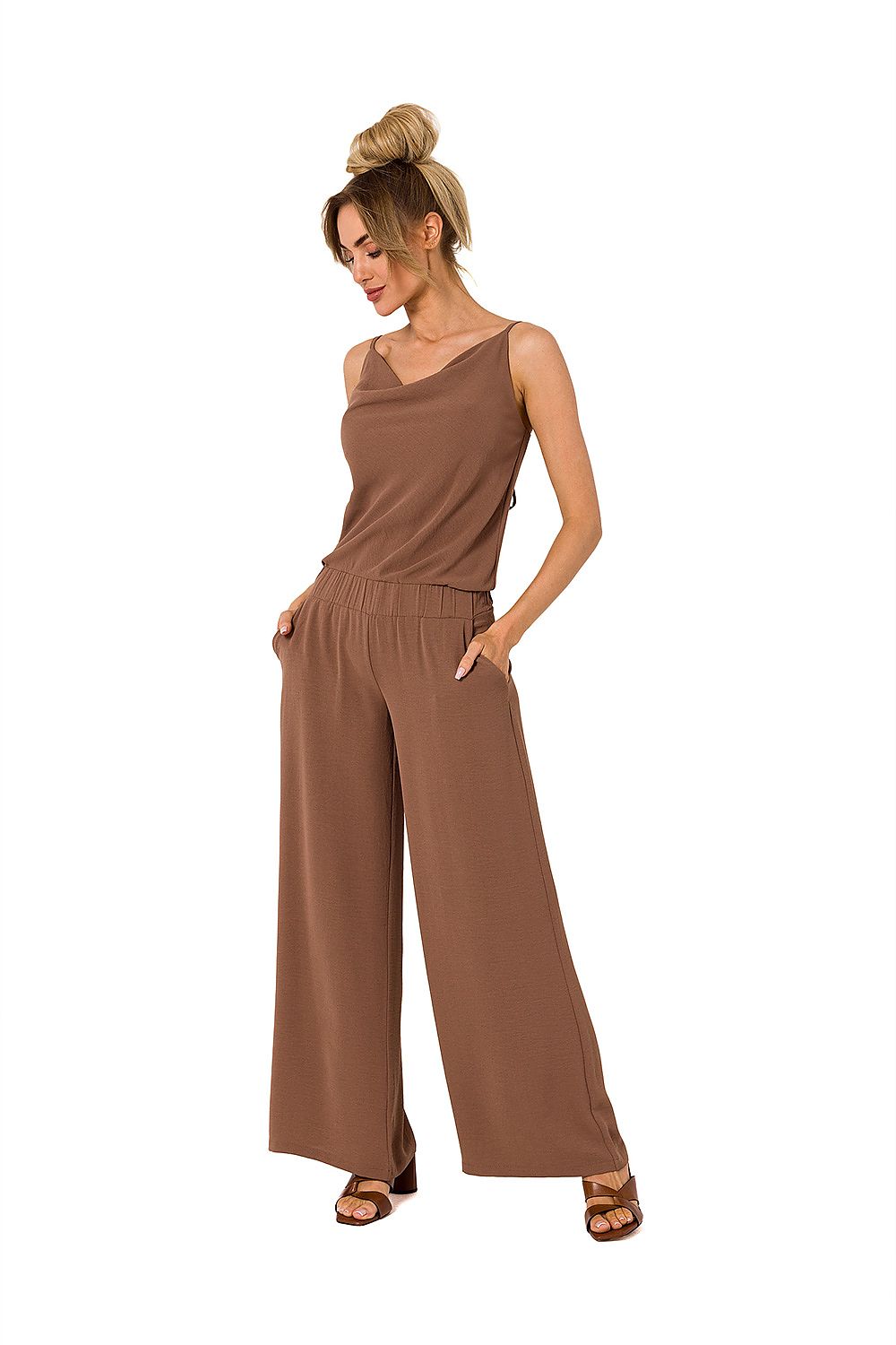 Modern Spandex Pants Suit | Elastic Waist Pockets