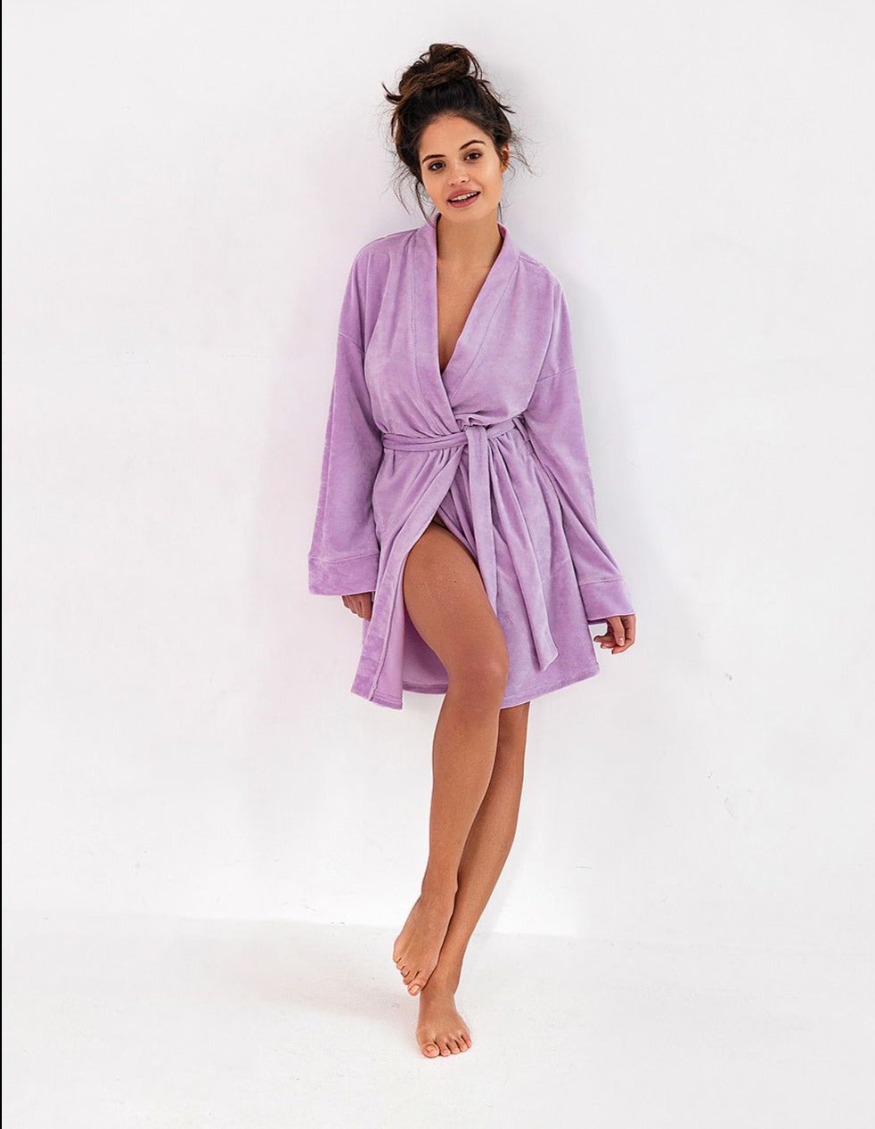 Comfy Bath Robe with Tie Waist