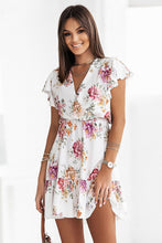 Load image into Gallery viewer, Elegant Mini Dress | V Neck Frill Sleeves
