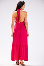 Load image into Gallery viewer, Backless Maxi Dress | Tie Neck Day Dress
