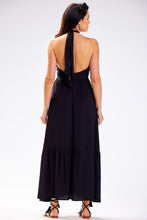 Load image into Gallery viewer, Backless Maxi Dress | Tie Neck Day Dress
