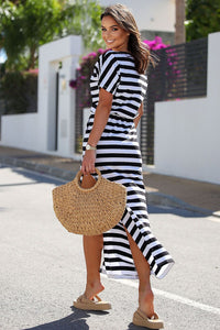 Striped Maxi Dress | Comfy Stretchy Day Dress