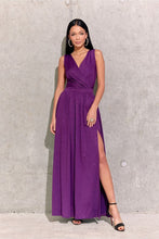 Load image into Gallery viewer, Brocade Maxi Dress Tie Neck
