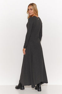 Maxi Dress | V Neck Long Sleeve