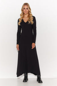 Maxi Dress | V Neck Long Sleeve