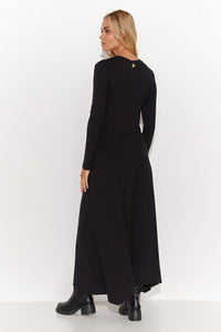 Maxi Dress | V Neck Long Sleeve