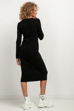 Load image into Gallery viewer, Simple Fitted Midi Dress with Boat Neckline
