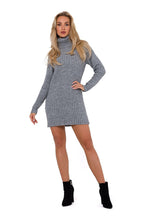 Load image into Gallery viewer, Turtleneck Sweater Mini Dress | Long Sleeves
