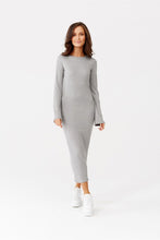 Load image into Gallery viewer, Unique Long Day Dress | Long Sleeve Maxi Dress
