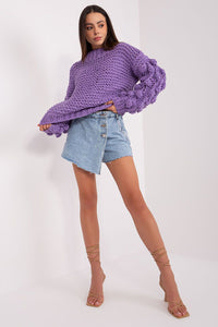 Puff Sleeve Crop Sweater