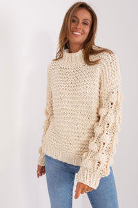 Puff Sleeve Crop Sweater