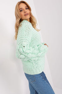 Puff Sleeve Crop Sweater