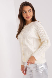 Cardigan Sweater | Round Neckline Button Up Sweater