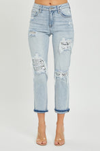 Load image into Gallery viewer, RISEN Mid-Rise Sequin Patched Jeans | Blue Jeans
