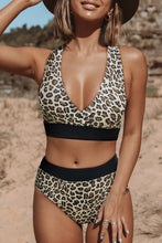 Load image into Gallery viewer, Leopard Print Criss Cross Back Bikini Set | Swimwear/Bikinis
