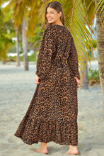 Load image into Gallery viewer, Leopard Print Tie Waist Open Front Kimono Beach Cover Up | Swimwear/Beach Cover-ups
