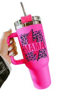 Rose Mama Lightning Leopard Print Straw Stainless Steel Insulate Cup 40oz | Accessories/Tumblers
