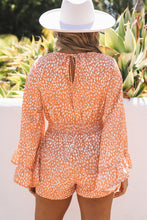 Load image into Gallery viewer, Orange Animal Spotted Print Romper | Bottoms/Jumpsuits &amp; Rompers
