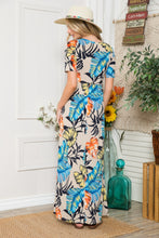 Load image into Gallery viewer, Celeste Full Size Printed Round Neck Short Sleeve Maxi Dress | Dress
